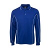 Royal White Long Sleeve Piping Polo
